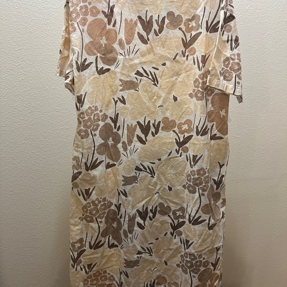 Uniqlo x Marimekko Women's Linen Blend Short Sleeve Dress With Pockets Natural M - Picture 6 of 8